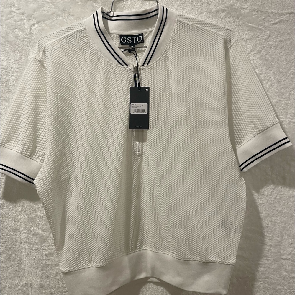 White  Shirt with Striped Collar and Cuffs (1)